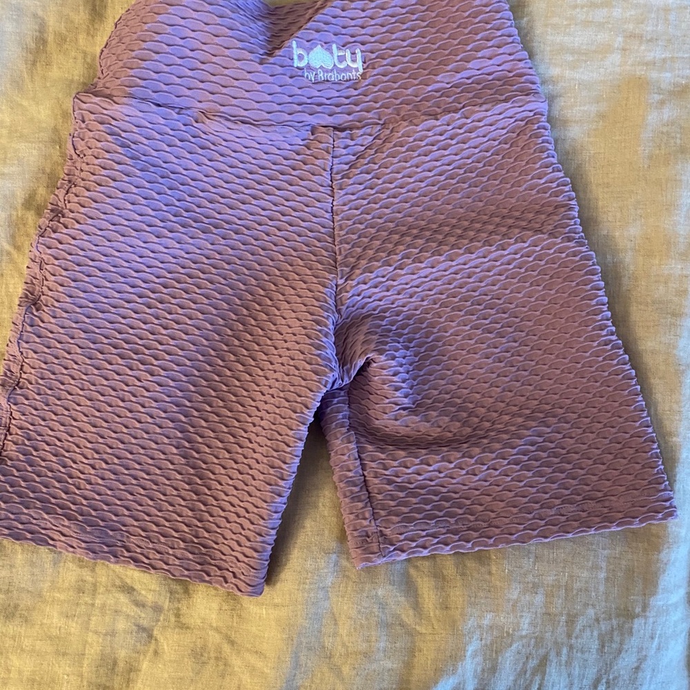 Booty by Brabants purple croco skin biker shorts